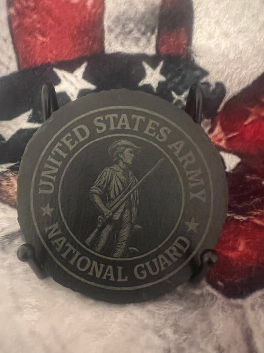 National Guard Design Slate Coaster
